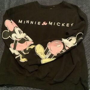 Disney Black Minnie & Mickey Sweatshirt